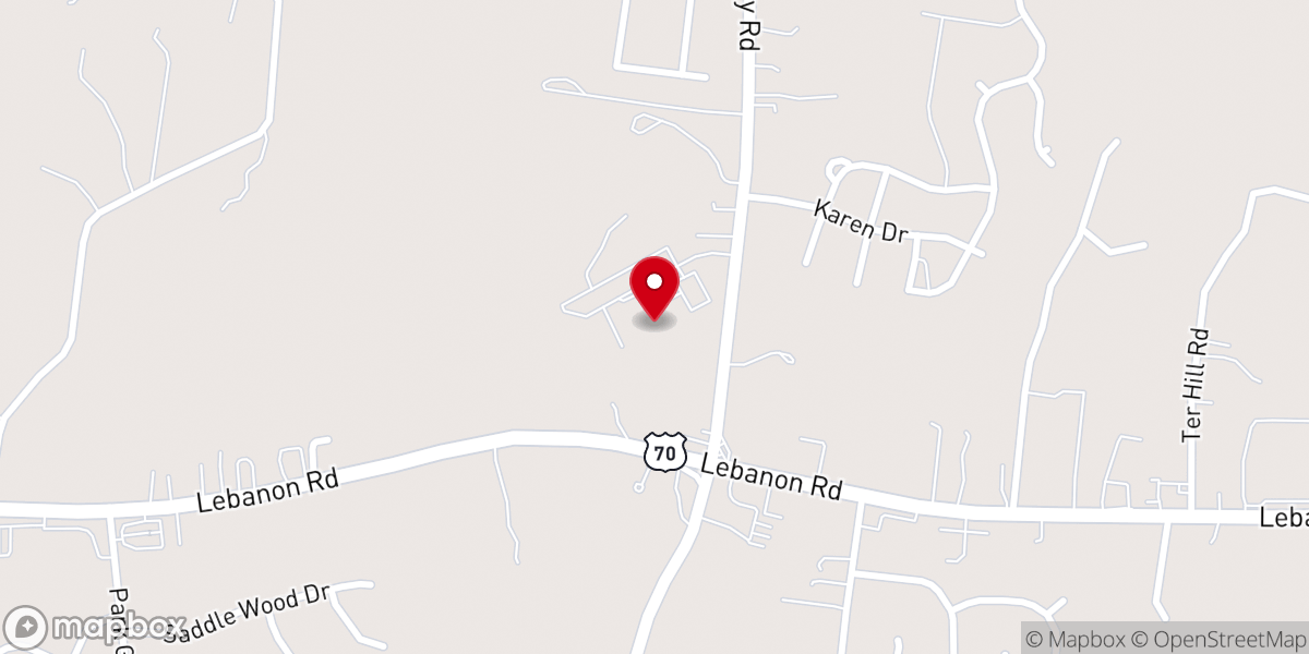 Map showing location of Joy Church