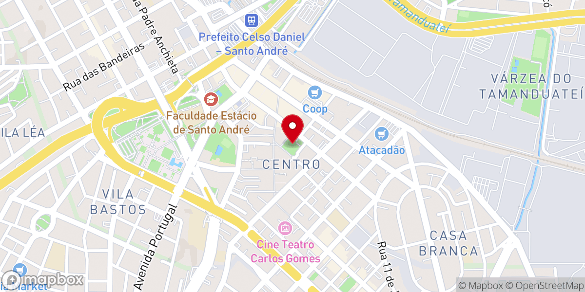 Map showing location of Catedral de Nossa Senhora do Carmo