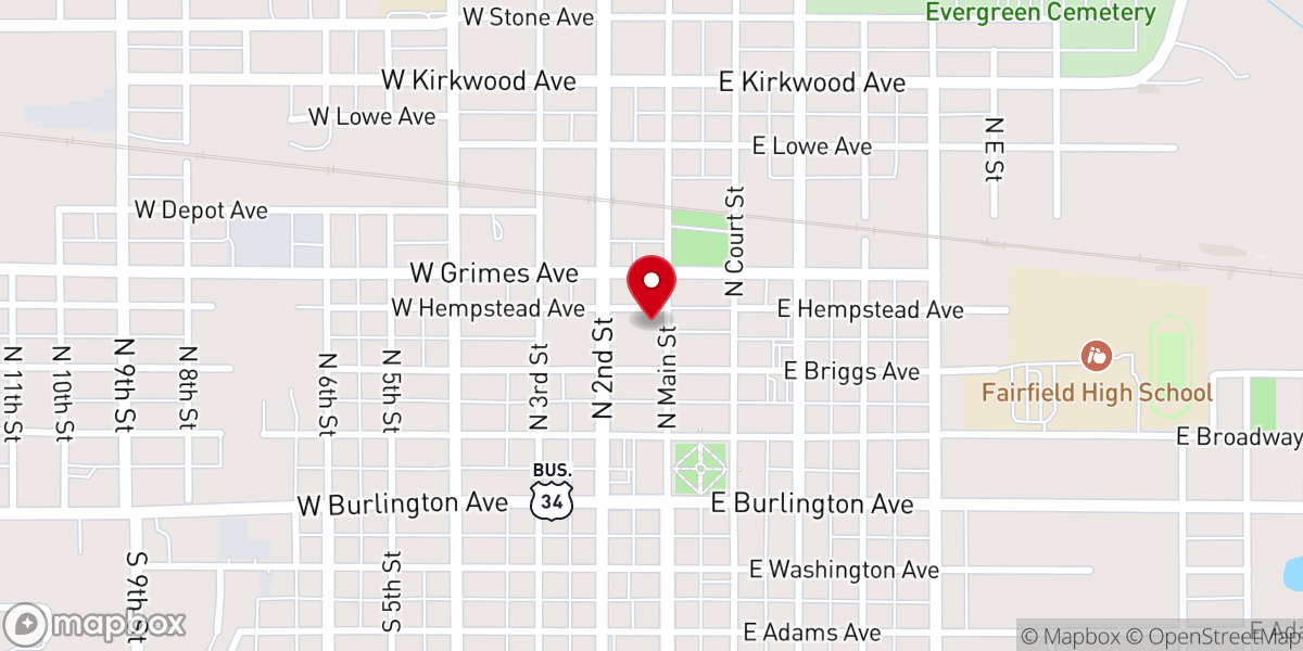 Map showing location of FCOC- Fairfield Campus