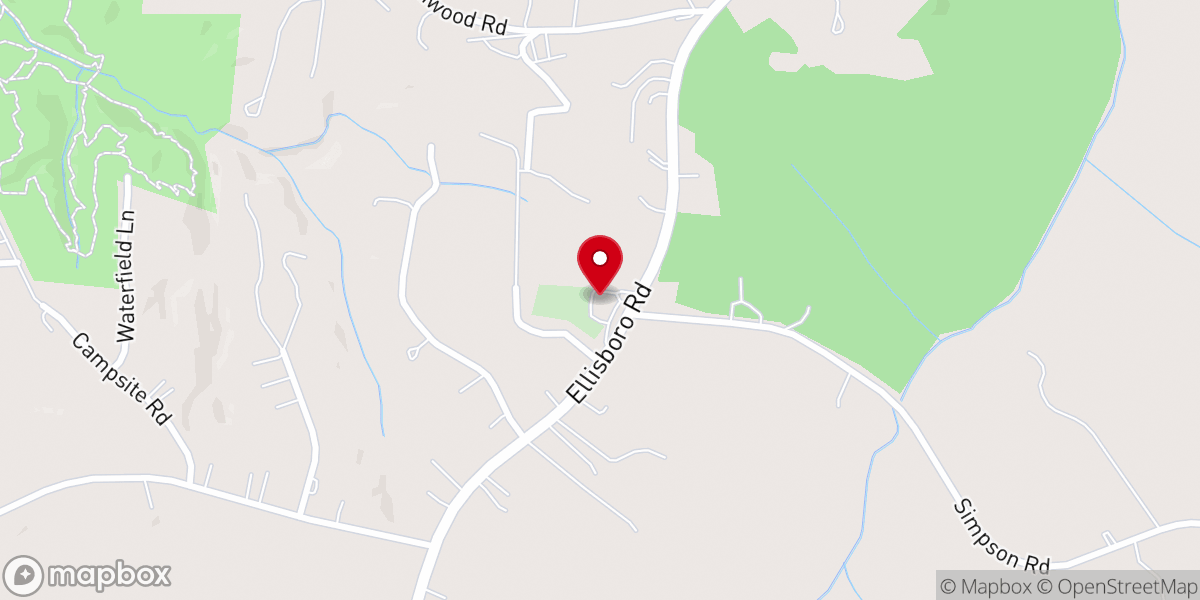 Map showing location of Palestine Methodist Church