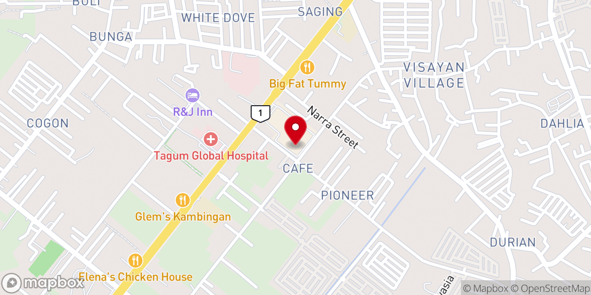 Map showing location of Victory Christian Fellowship