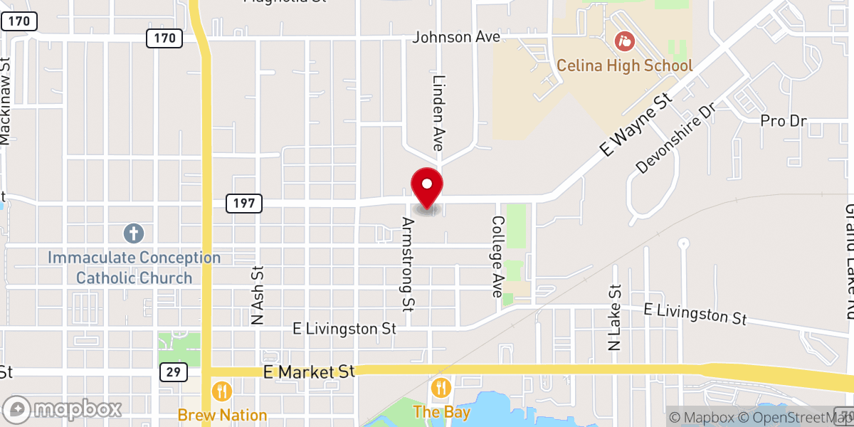 Map showing location of First Church of Christ Scientist