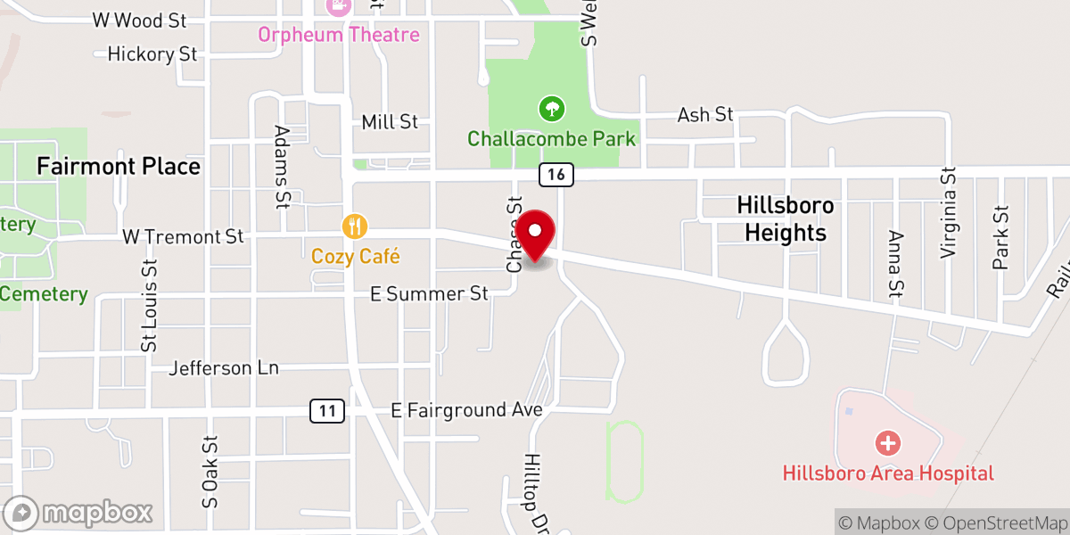 Map showing location of Our Savior's Lutheran Church LCMS
