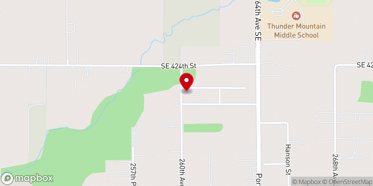 Map showing location of Enumclaw Church of Christ