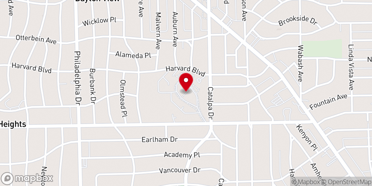 Map showing location of Omega Baptist Church - Harvard Campus