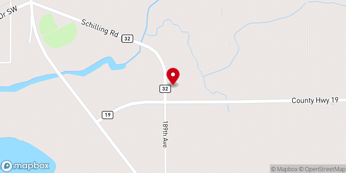 Map showing location of Faith Hill Assembly of God