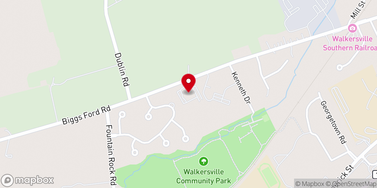 Map showing location of Fredericktowne Baptist Church