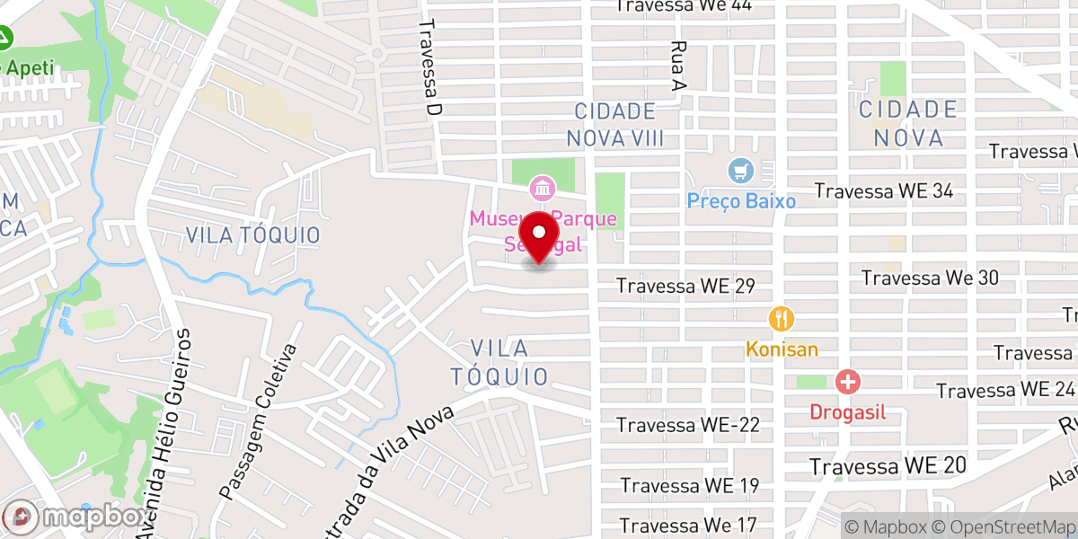 Map showing location of Comunidade São José