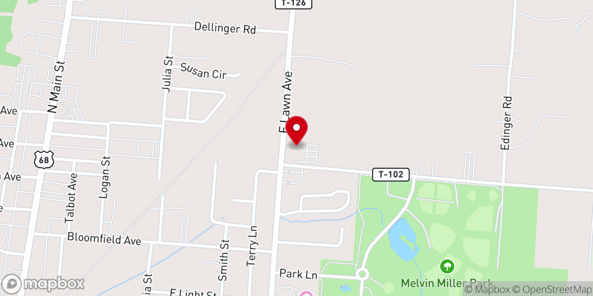Map showing location of Messiah Lutheran Church