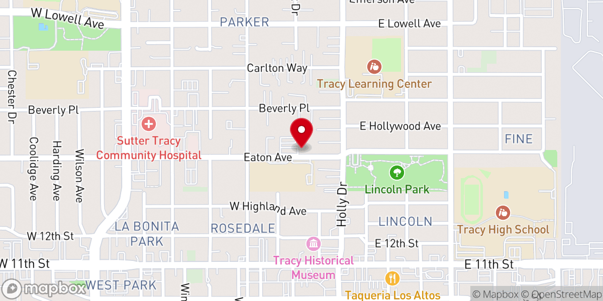 Map showing location of St. Bernard's Parish Office
