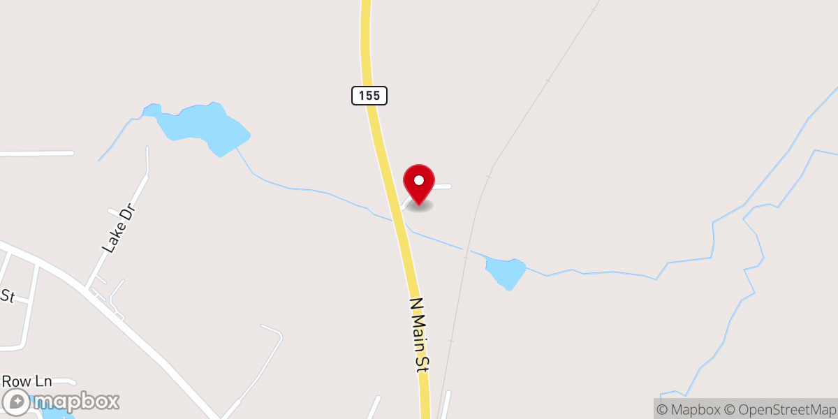 Map showing location of New Zion Baptist Church