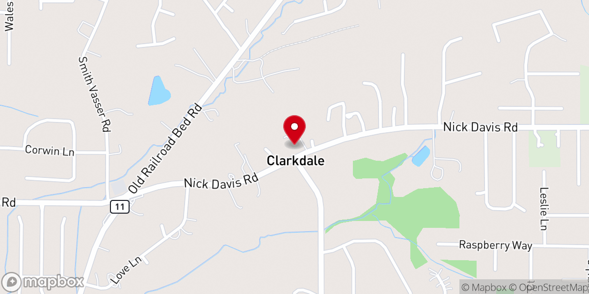 Map showing location of Lindsay Lane Baptist Church, East Campus