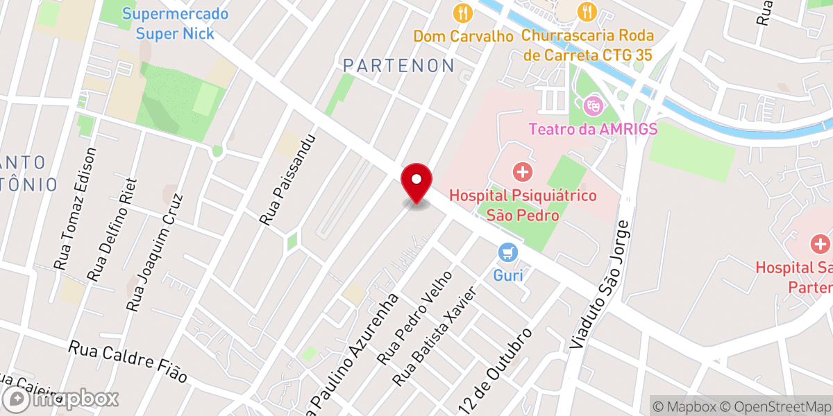 Map showing location of Assembleia de Deus Distrito Partenon