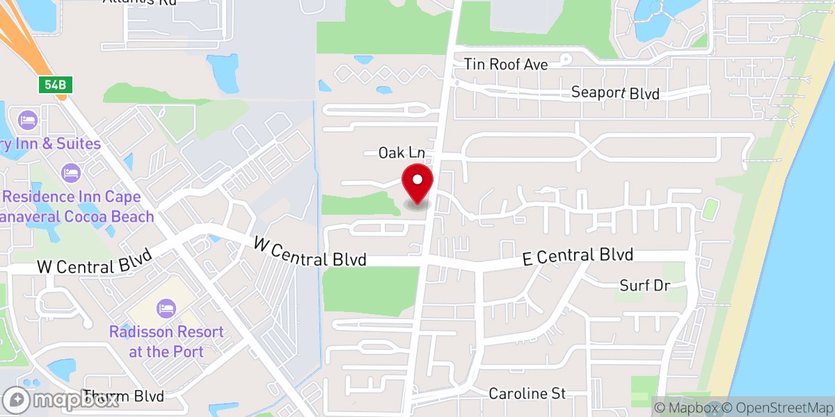 Map showing location of Sunday School Cape Canaveral