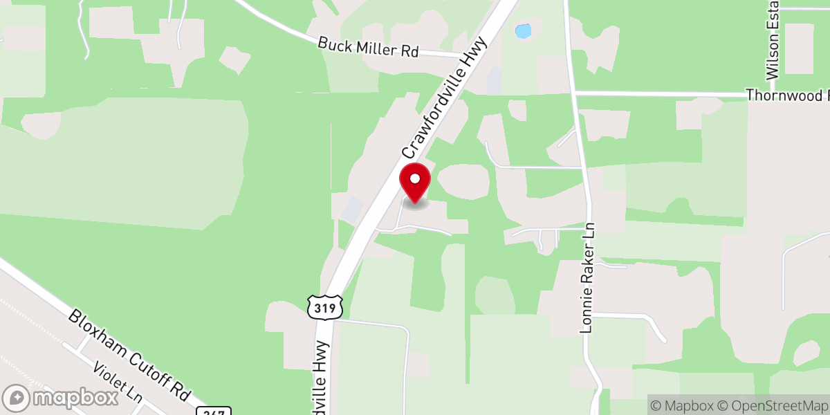 Map showing location of Grace Baptist Church