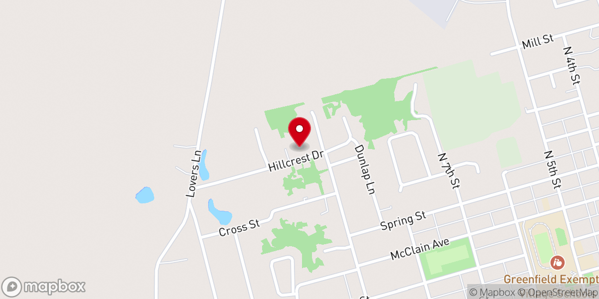 Map showing location of Hillcrest Ministries