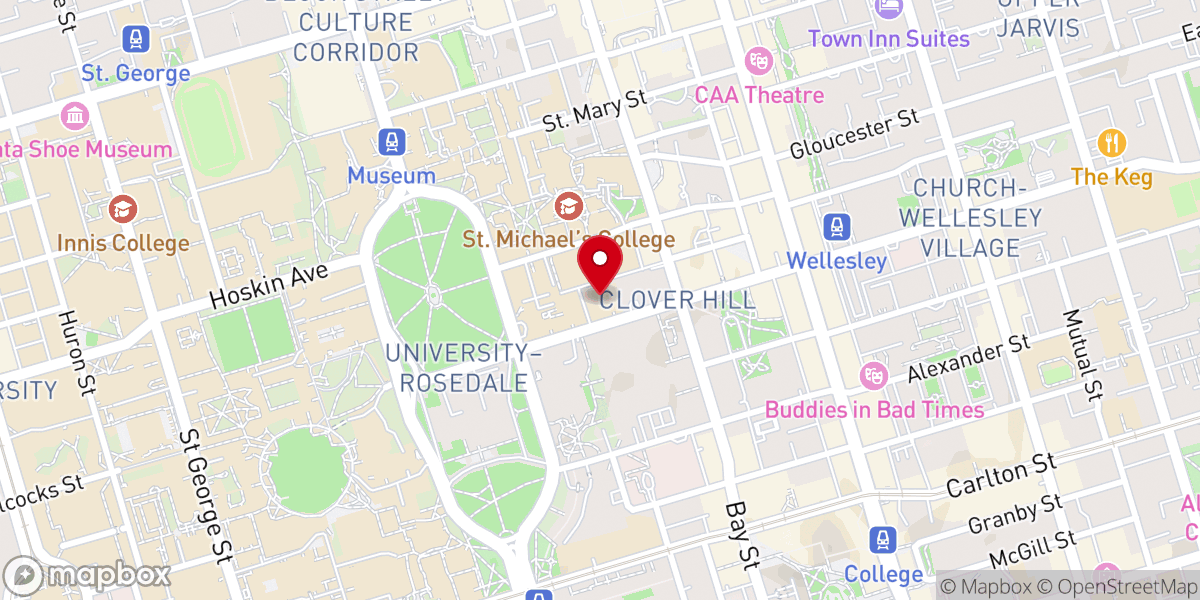 Map showing location of Newlife Church, Toronto