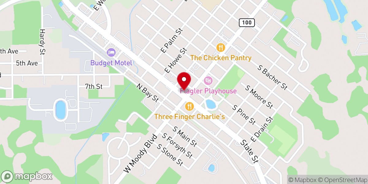 Map showing location of St Paul Baptist Church