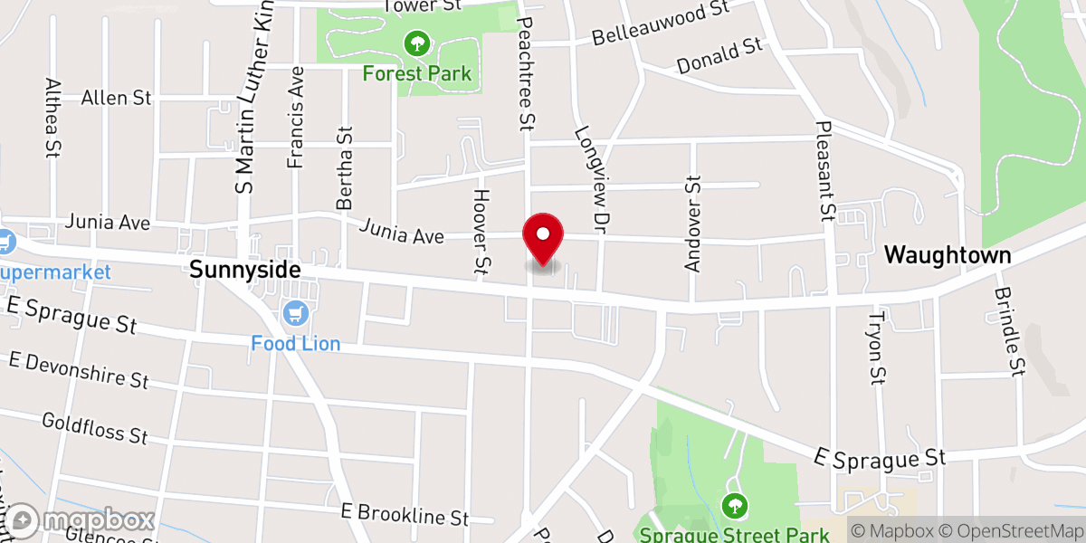 Map showing location of Calvary en Español Southside