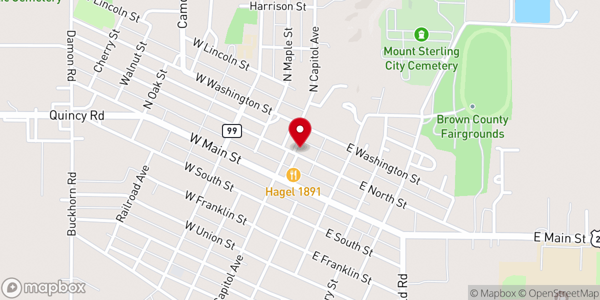 Map showing location of Presbyterian Church of Christ