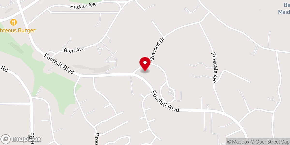 Map showing location of Calvary Evangelical Lutheran Church