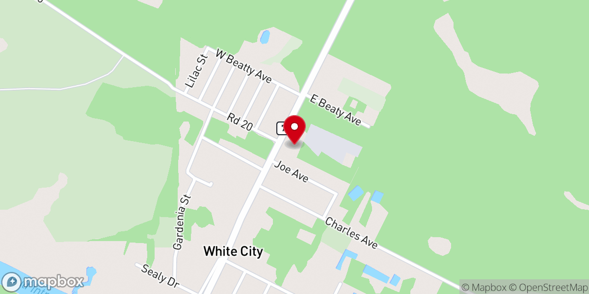 Map showing location of White City Baptist Church