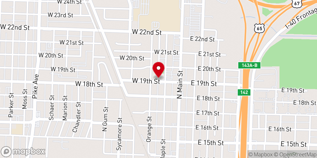 Map showing location of Saint Patrick Catholic Church