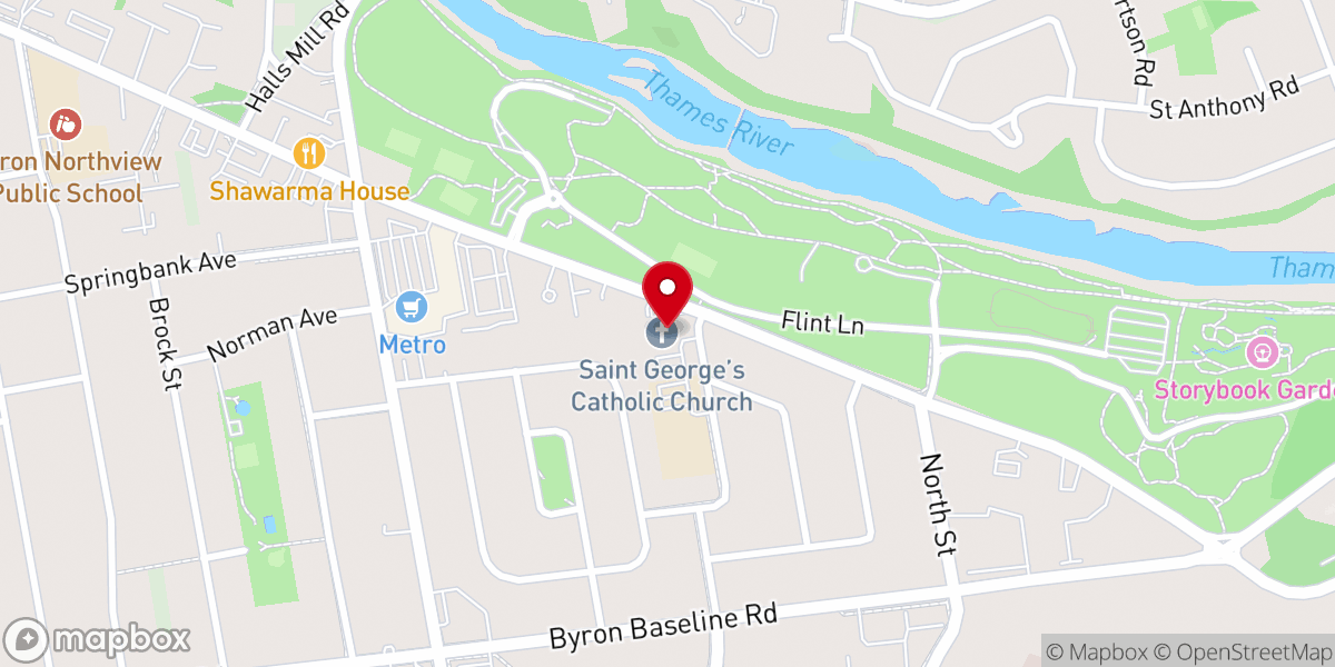 Map showing location of St. George Parish