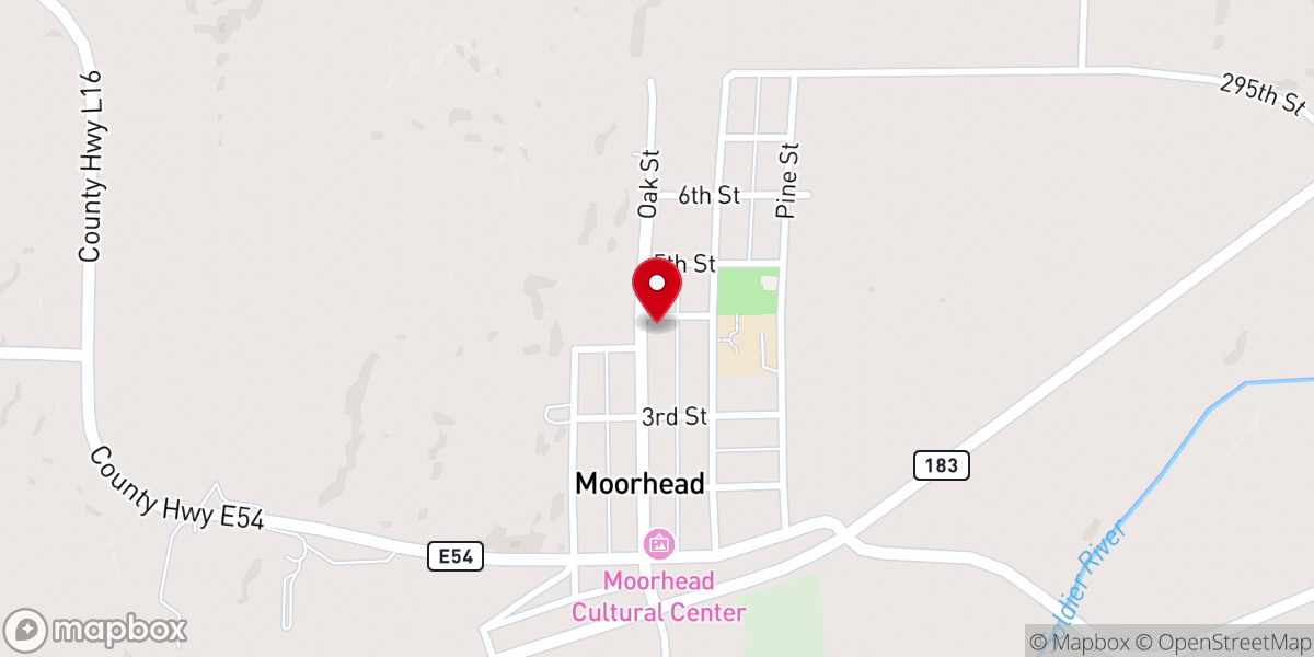 Map showing location of Christian church