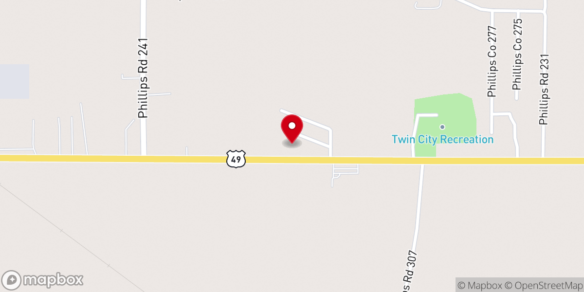 Map showing location of Upper Room Pentecostal Church