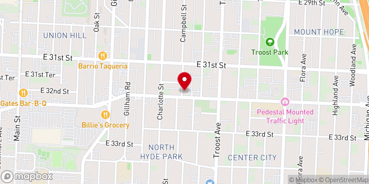 Map showing location of Midtown Church