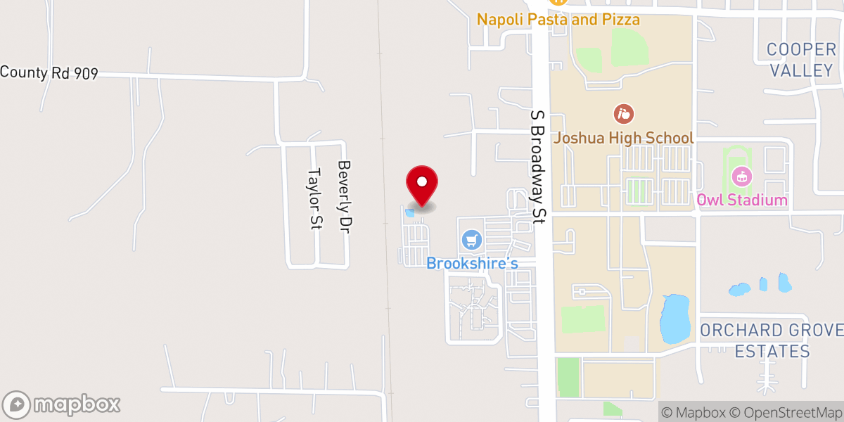 Map showing location of Joshua Community YMCA
