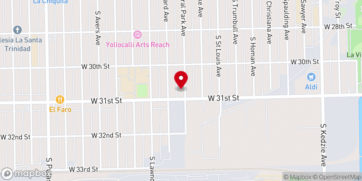 Map showing location of Church of God