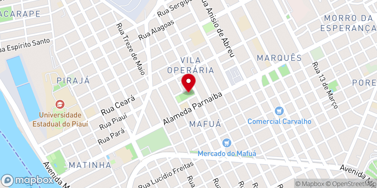 Map showing location of Paróquia São José Operário