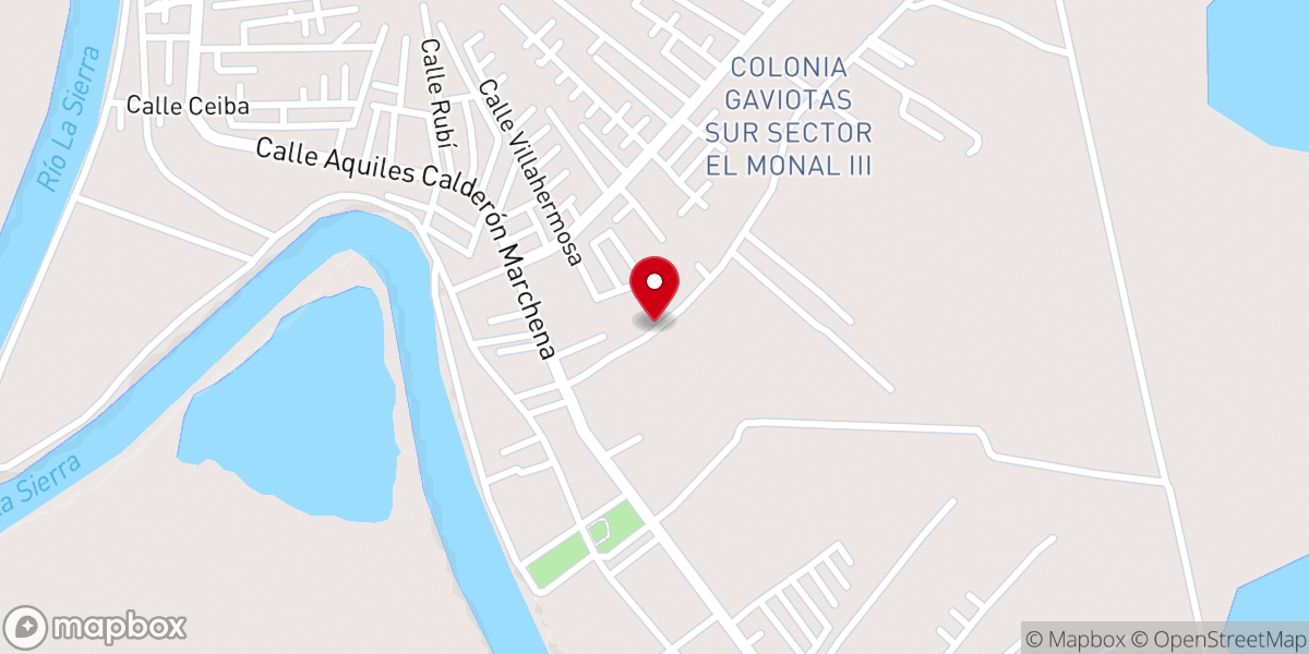 Map showing location of Iglesia Bautista Monte Calvario
