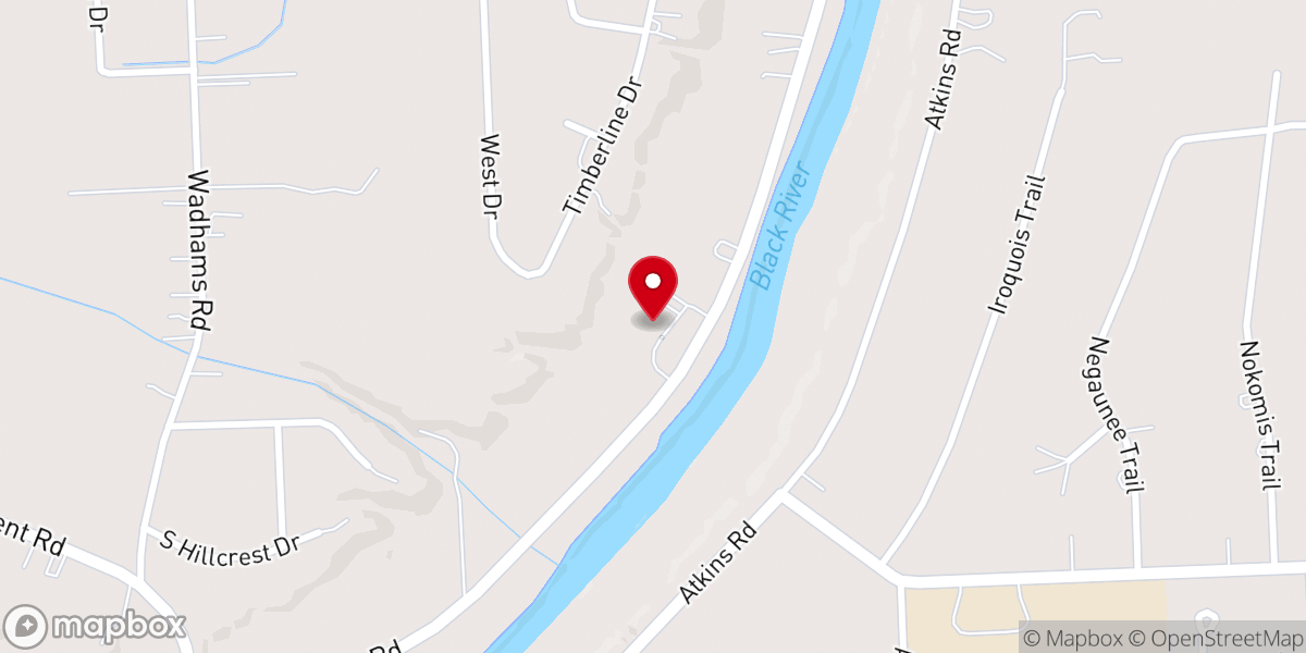 Map showing location of Hillside Wesleyan Church