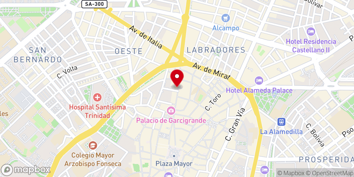 Map showing location of Convento de Santa María Magdalena (Carmelitas Descalzos)