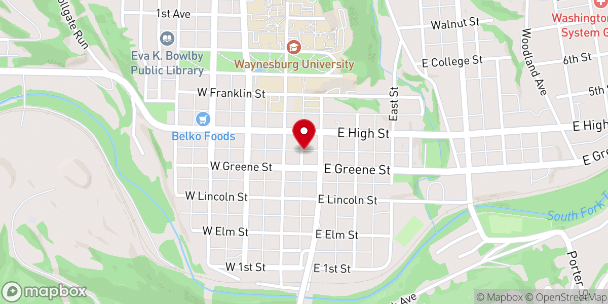 Map showing location of Growing Up Greene