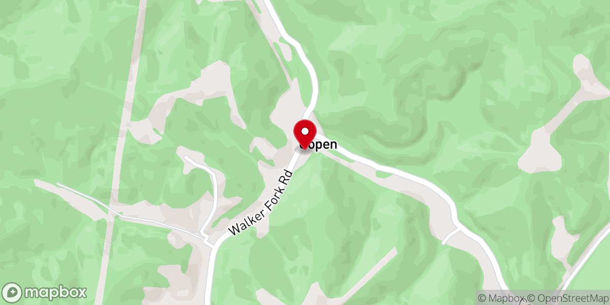 Map showing location of Copen United Methodist Church