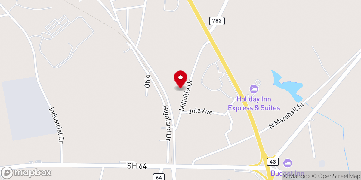 Map showing location of Iglesia Nueva Vida