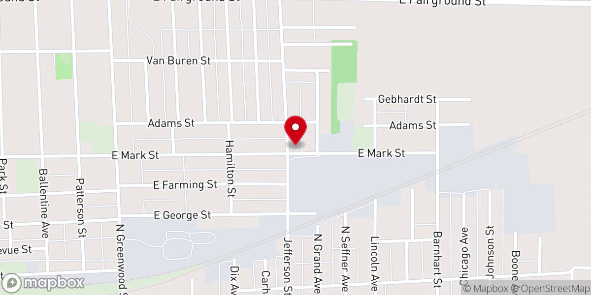 Map showing location of Good Faith Baptist Church