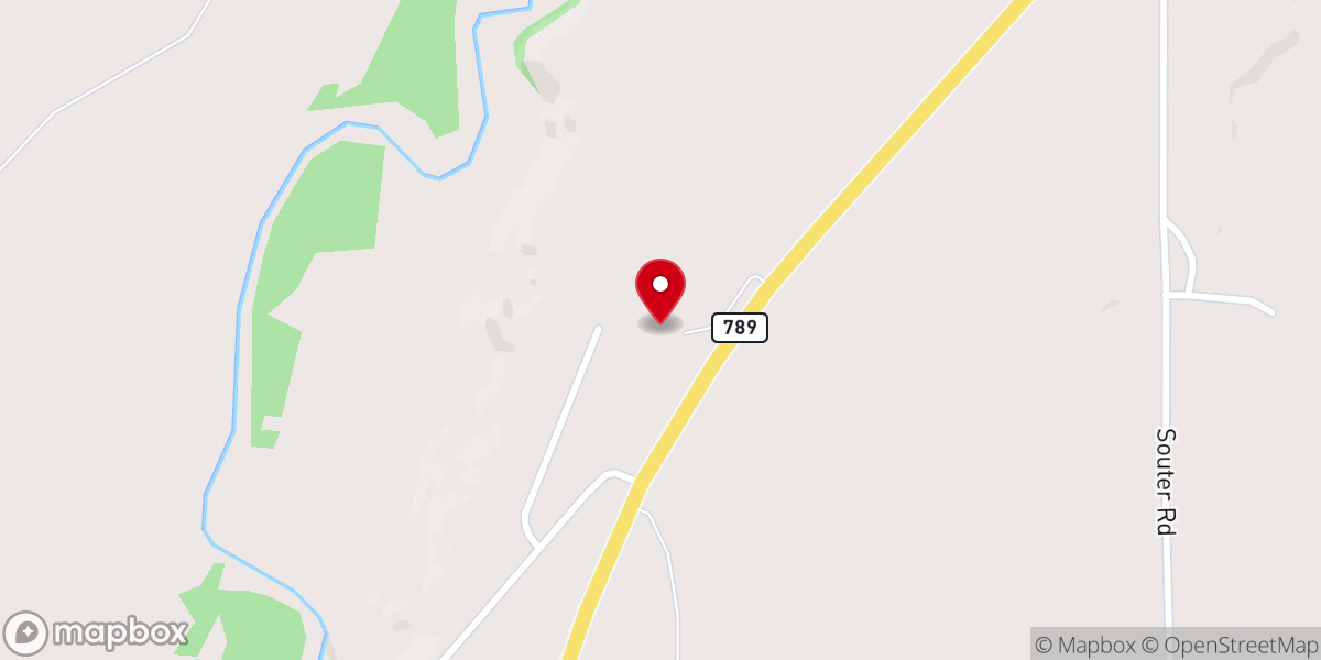 Map showing location of Hudson Baptist Church