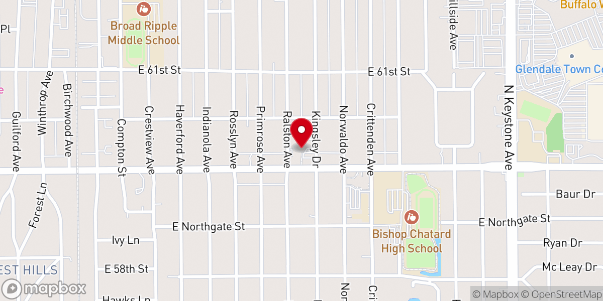 Map showing location of Northminster Presbyterian Church