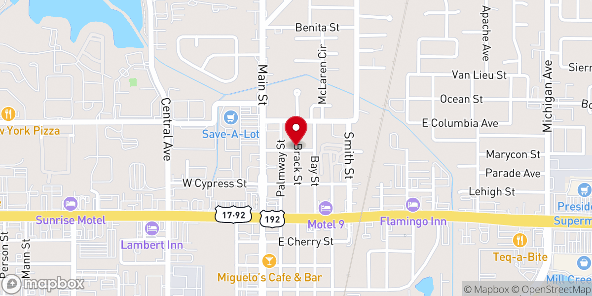 Map showing location of Bethel African Methodist Episcopal Church