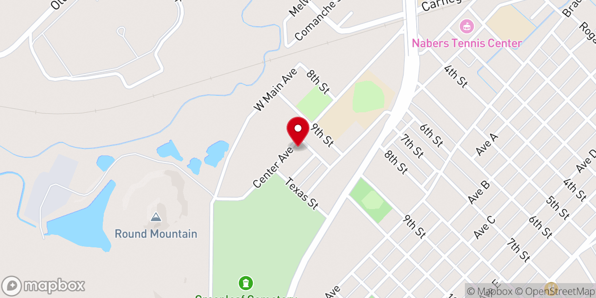 Map showing location of Victory Baptist Church