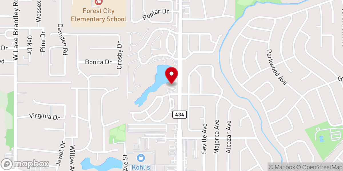 Map showing location of Iglesia Critiana Amamos a la Gente - Orlando