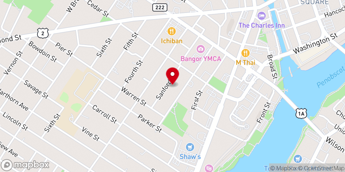Map showing location of St. George Greek Orthodox Church