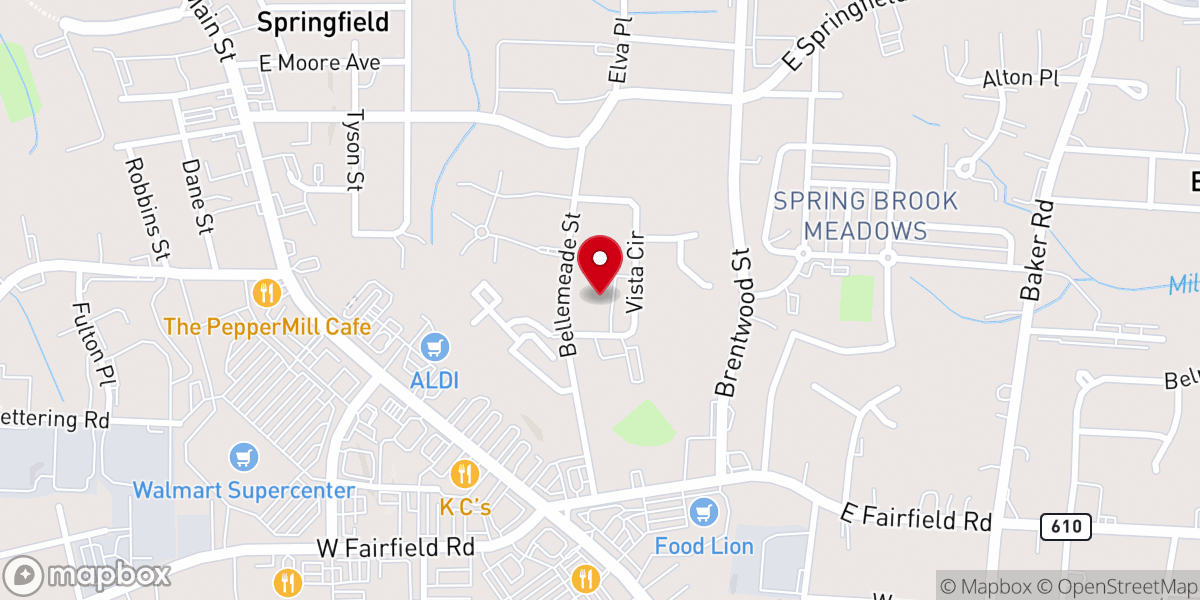 Map showing location of Welch Memorial United Methodist Church