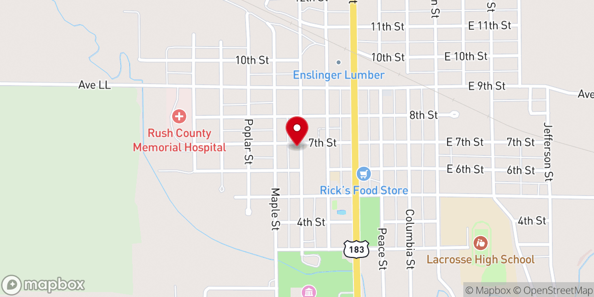 Map showing location of First Christian Church