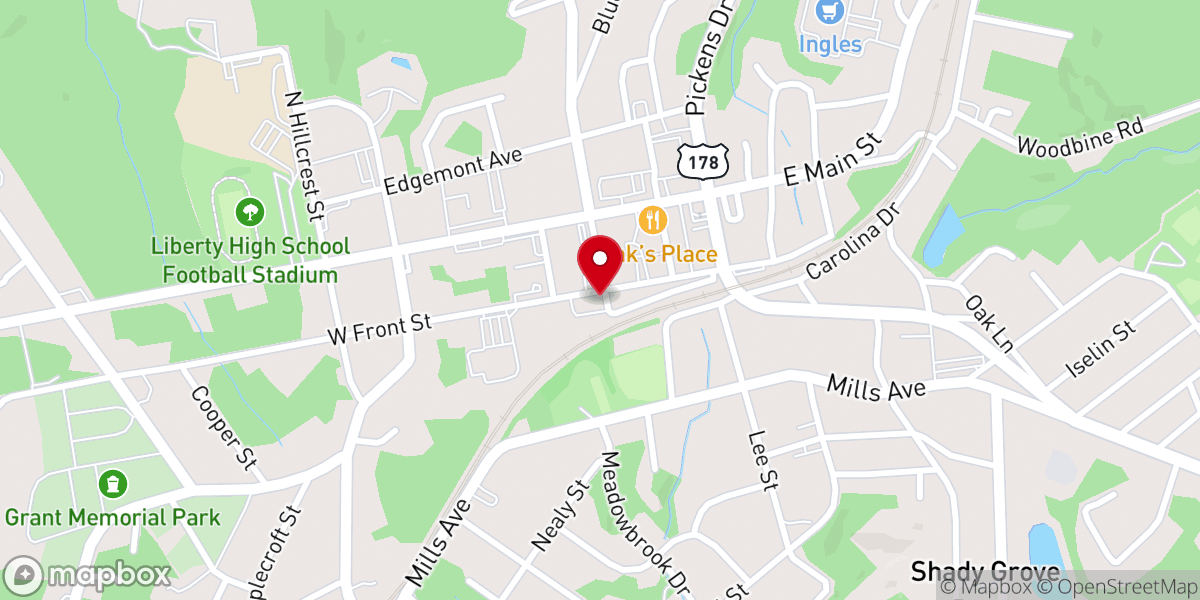 Map showing location of Berean Independent Baptist